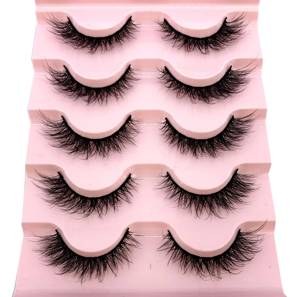 New 5 Pairs 3D Eyelashes Natural Thickfalse Eyelashes Fake Lashes Makeup Extension Eyelashes Cilios Maquiagem