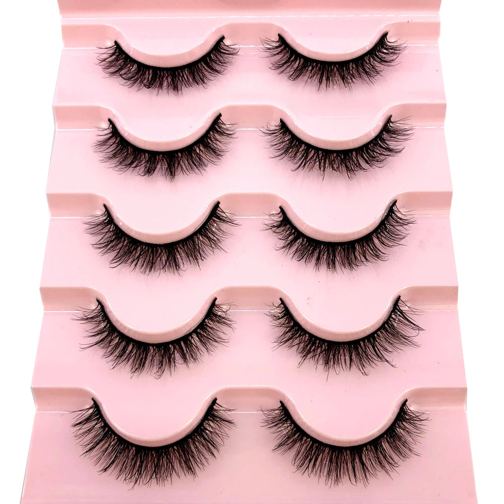 New 5 Pairs 3D Eyelashes Natural Thickfalse Eyelashes Fake Lashes Makeup Extension Eyelashes Cilios Maquiagem