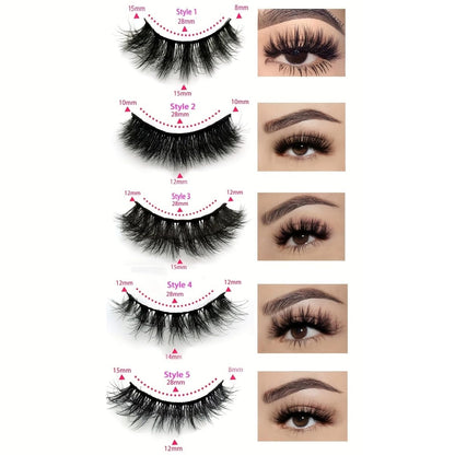 False Eyelashes 20 Pairs Mink Eyelashes Wispy Lashes 15Mm Natural Looking Eyelashes(H1)