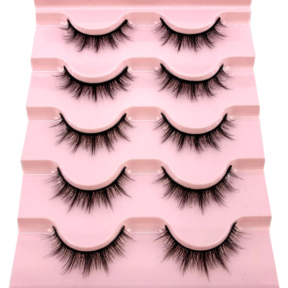 New 5 Pairs 3D Eyelashes Natural Thickfalse Eyelashes Fake Lashes Makeup Extension Eyelashes Cilios Maquiagem