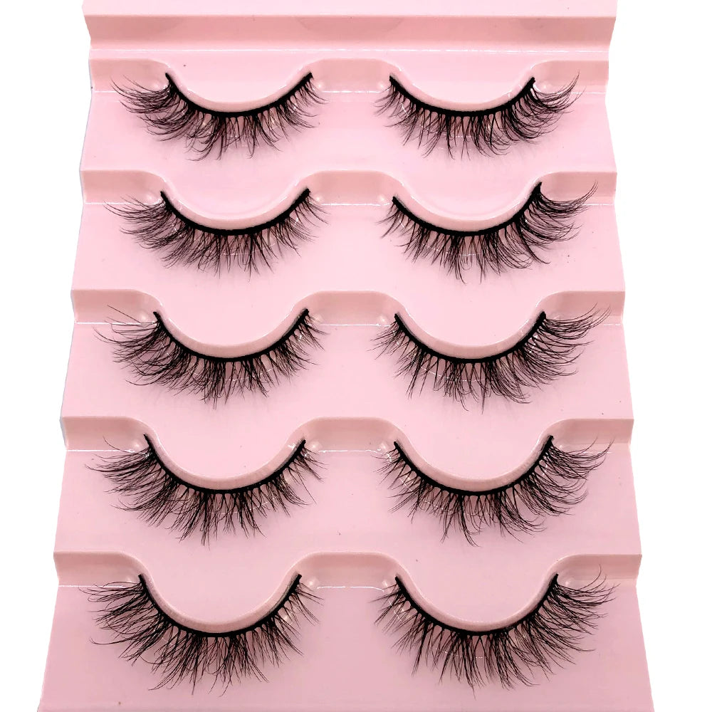 New 5 Pairs 3D Eyelashes Natural Thickfalse Eyelashes Fake Lashes Makeup Extension Eyelashes Cilios Maquiagem