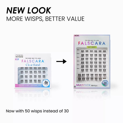 Falscara Multipack Lash Extensions - Soft Wispy Lash Clusters - 50Ct