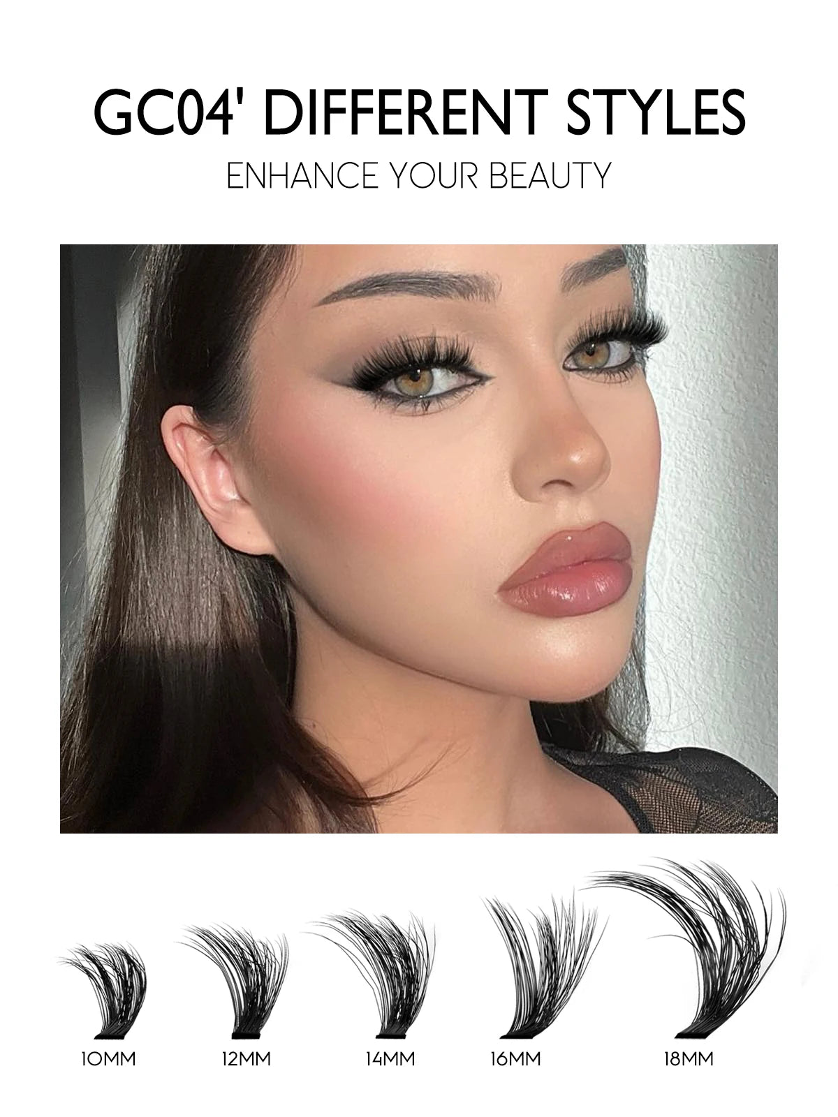 Eyelash Kit Eyelash Extension Kit 10-18Mm Natural Fluffy False Eyelash Lash Clusters Set Bond and Seal Makeup