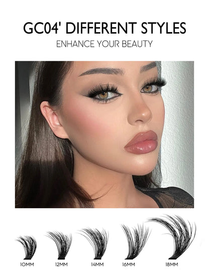 Eyelash Kit Eyelash Extension Kit 10-18Mm Natural Fluffy False Eyelash Lash Clusters Set Bond and Seal Makeup