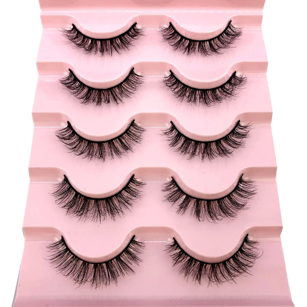New 5 Pairs 3D Eyelashes Natural Thickfalse Eyelashes Fake Lashes Makeup Extension Eyelashes Cilios Maquiagem