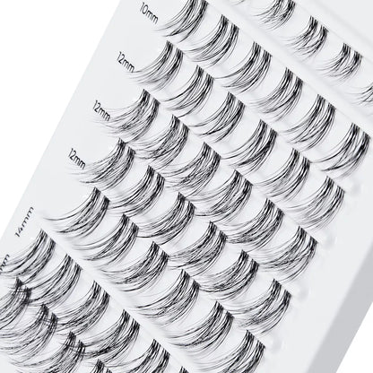 Falscara Multipack Lash Extensions - Soft Wispy Lash Clusters - 50Ct