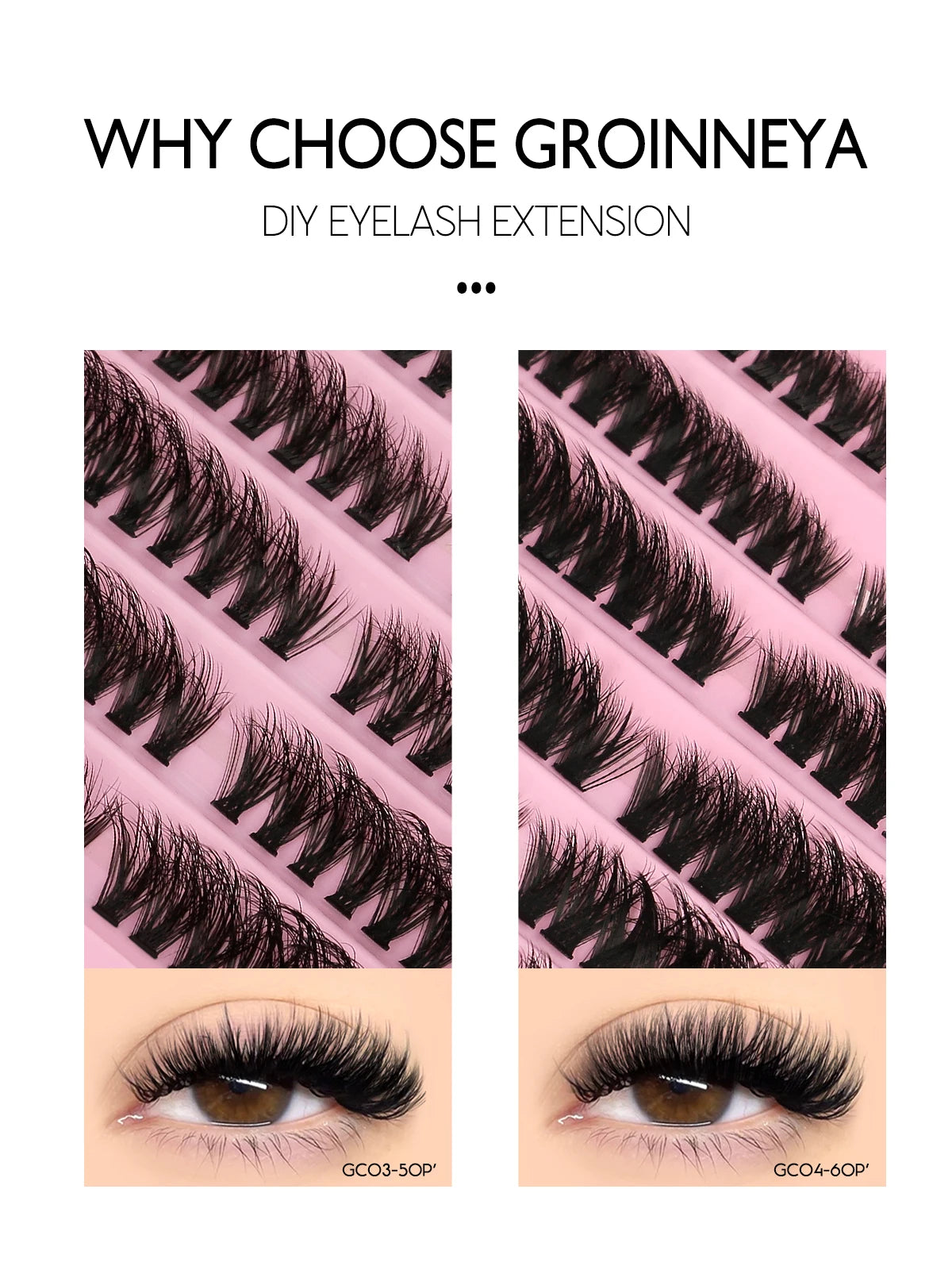 Eyelash Kit Eyelash Extension Kit 10-18Mm Natural Fluffy False Eyelash Lash Clusters Set Bond and Seal Makeup