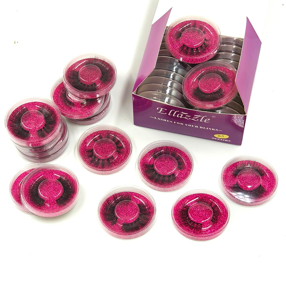 False Eyelashes 20 Pairs Mink Eyelashes Wispy Lashes 15Mm Natural Looking Eyelashes(H1)