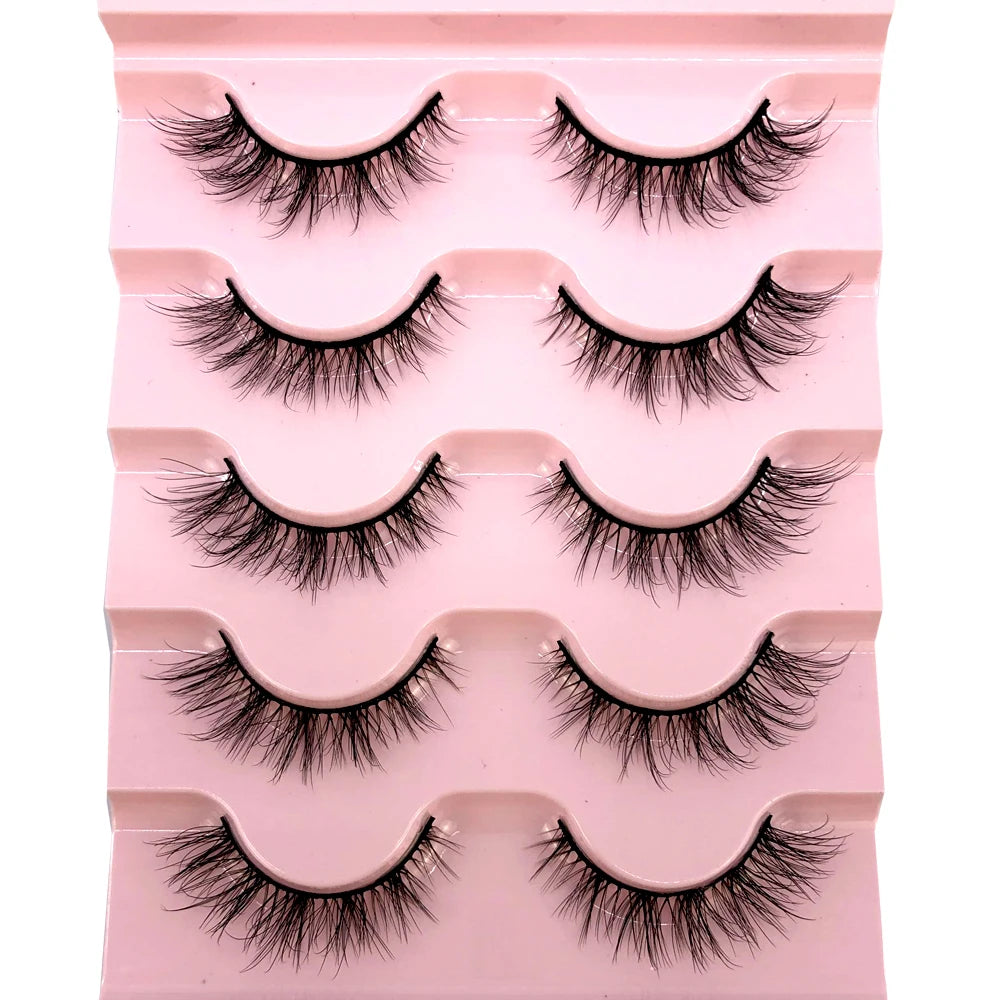 New 5 Pairs 3D Eyelashes Natural Thickfalse Eyelashes Fake Lashes Makeup Extension Eyelashes Cilios Maquiagem