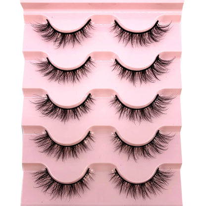 New 5 Pairs 3D Eyelashes Natural Thickfalse Eyelashes Fake Lashes Makeup Extension Eyelashes Cilios Maquiagem