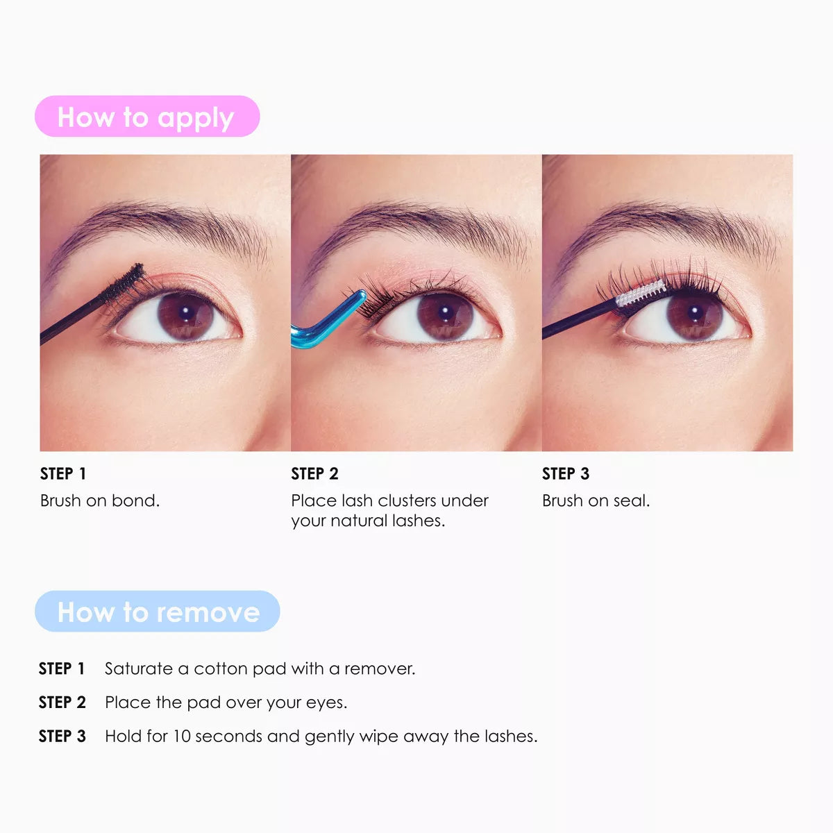 Falscara Multipack Lash Extensions - Soft Wispy Lash Clusters - 50Ct